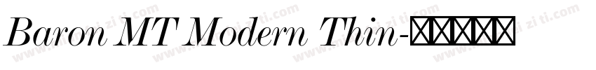 Baron MT Modern Thin字体转换